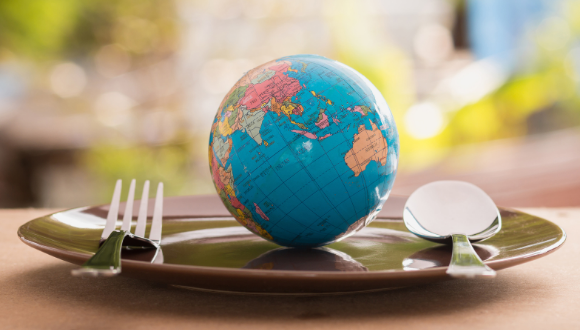 world on plate