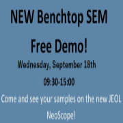 The new JEOL benchtop SEM demonstration (BARGAL) - Postponed 